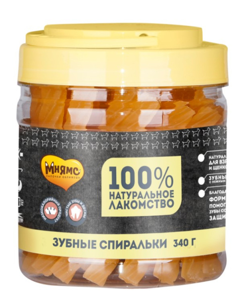 Мнямс лакомство для собак зубные спиральки