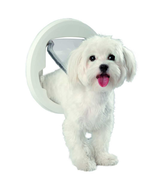 Откидная дверца для кошек и собак белая 18.5*20.5 см (AX005/B)