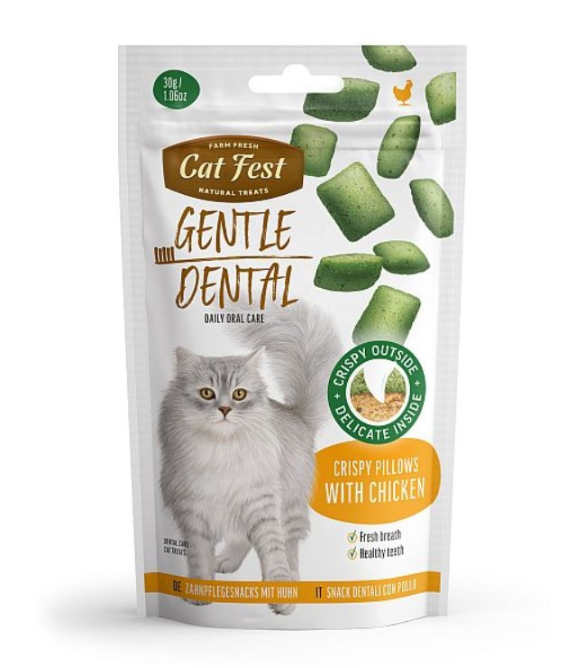 Деревенские лакомства для кошек Зубочистики Чистим зубы с кремом из курицы 30 гр