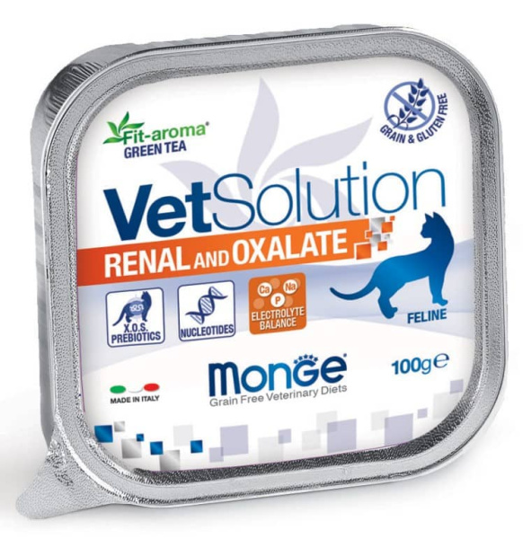 Диетическое питание для кошек Monge VetSolution Renal and Oxalate Cat 