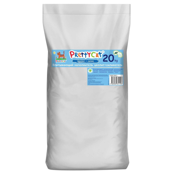 Наполнитель PrettyCat впитывающий глиняный "Naturel" с ароматом алоэ