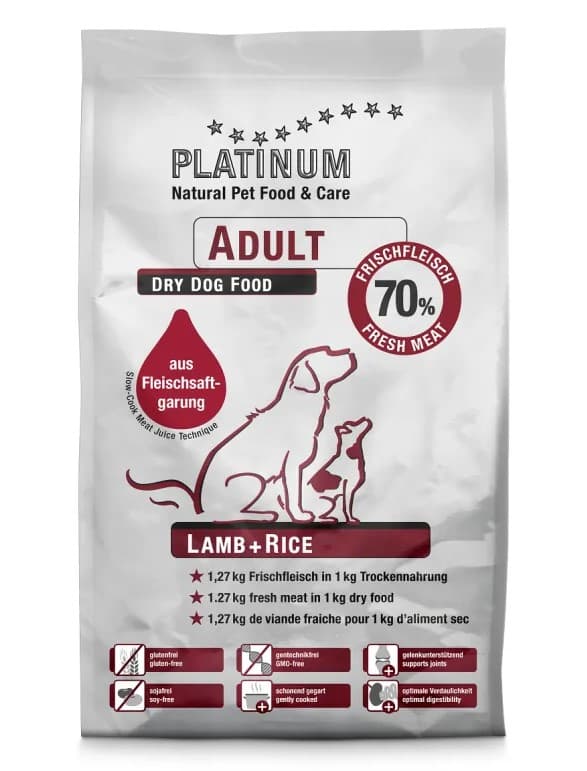 Еда для собак Platinum Adult (ягненок, рис)