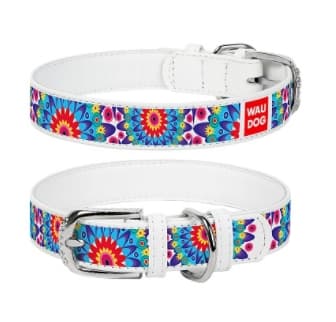Ошейник с рисунком ЦВЕТЫ WAUDOG