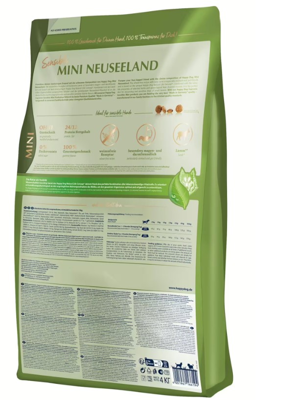 Каталог Сухой корм для собак HAPPY DOG Supreme Mini Neuseeland для собак