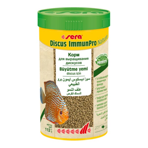 Корм гранулы для выращивания вех видов мелких рыб SERA ImmunPro mini