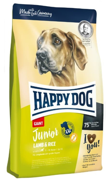Каталог Сухой корм для щенков HAPPY DOG Junior Giant Lamb & Rice для собак
