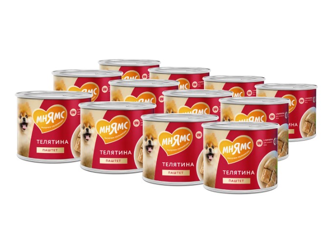 Влажный корм Мнямс Паштет из телятины для собак всех пород «ФИТНЕС»