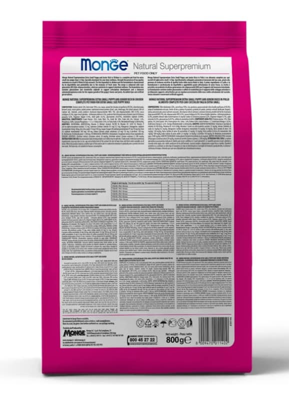 Щенячий корм Monge Dog Extra Small Puppy (курица)