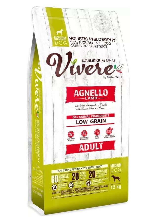 Рацион для собак Vivere Dog Adult Medium (ягненок)