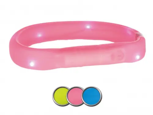 Ошейник светящийся для длинношерстных собак "TRIXIE" USB Flash