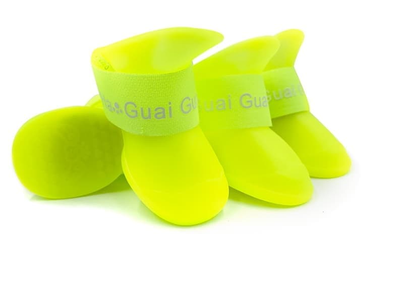 Защитные  Резиновые сапожки для собак (салатовые)