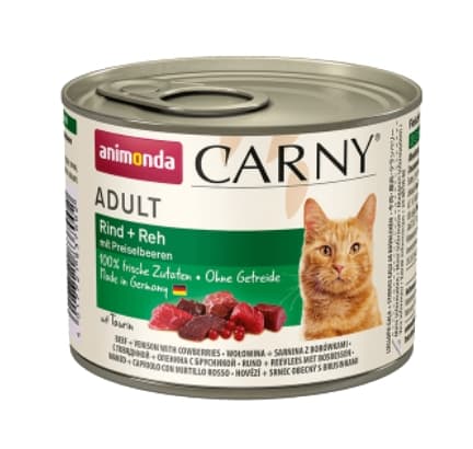Пища для кошек и котов Консервы для кошек Animonda CARNY Adult (говядина, оленина, клюква)