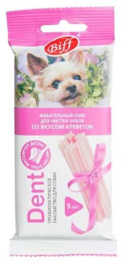 Жевательный снек "Biff" DENT со вкусом креветок (002834)