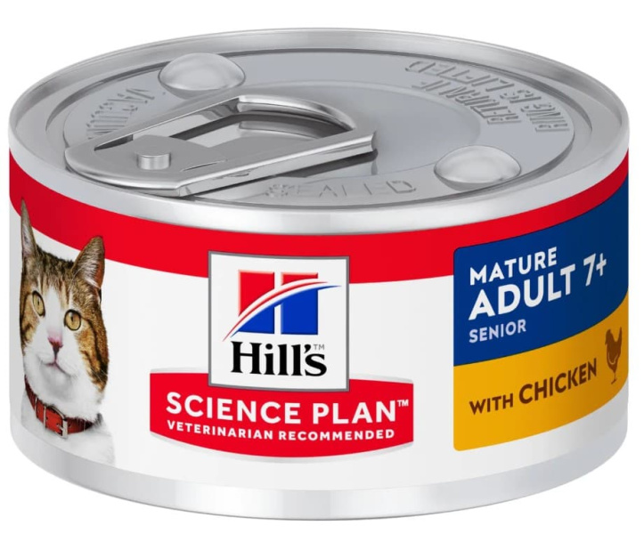 Влажная еда для кошек старшего возраста Hill's Science Plan Mature Adult 7+ (курицa)