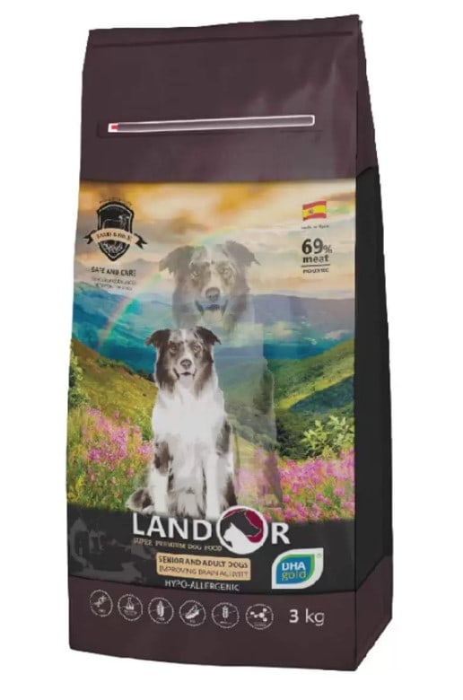 Каталог Сухой корм для собак LANDOR Adult Senior Dog (утка, рис) для собак