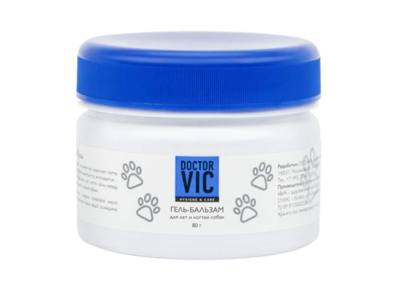 Гель-бальзам для лап и когтей собак "Doctor VIC"