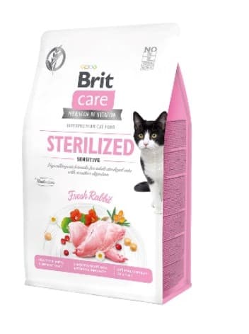 Полнорационный корм для кошек Сухой корм для кошек Brit Care Cat GF Sterilized Sensitive