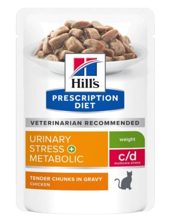 Влажная диетическая еда Hill's Prescription Diet c/d Multicare Stress + Metabolic для кошек (курица)