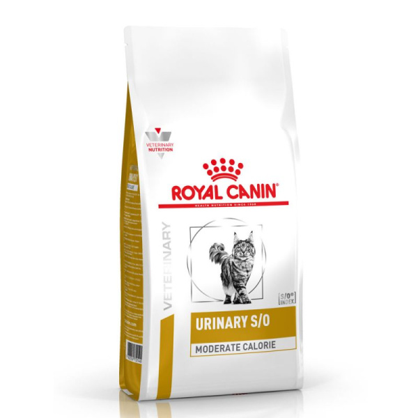 Сухой корм для кошек Royal Canin Urinary S/O Moderate Calorie корм способствующий растворению струвитных камней и предотвращению их повторного образования