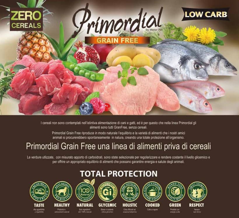 Каталог Сухой корм для собак Primordial Dog Adult Mini (сардина, гусь) для собак