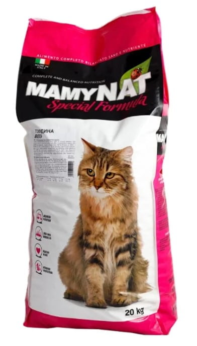 Рацион для кота Сухой корм для кошек MamyNAT Cat Beef (говядина) 