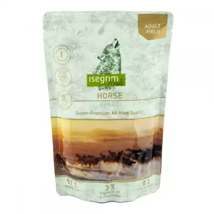 Пресервы для собак Влажный корм для собак Isegrim Roots Adult Field (конина)