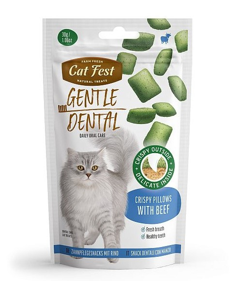 Деревенские лакомства для кошек Зубочистики Чистим зубы с кремом из говядины 30 гр