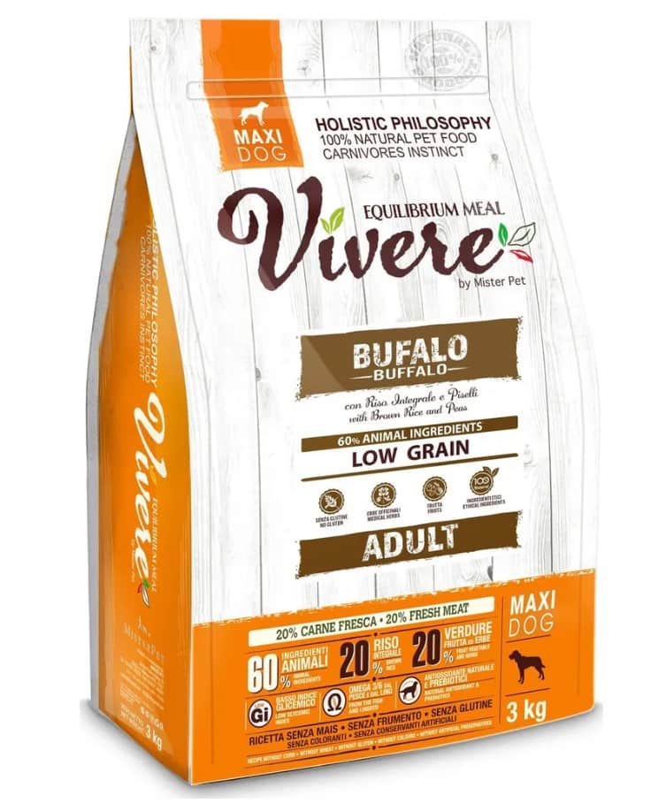 Каталог Еда для собак крупных пород Vivere Dog Adult Maxi (буйвол) 