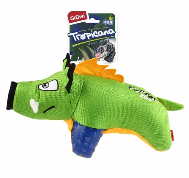 Игрушка "GiGwi" для собак TROPICANA SERIES "Кабан с пищалкой" 28 см (75502)