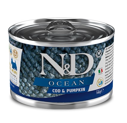 Консервы для собак Farmina N&D Dog OCEAN Pumpkin&Cod Mini (тыква,треска)