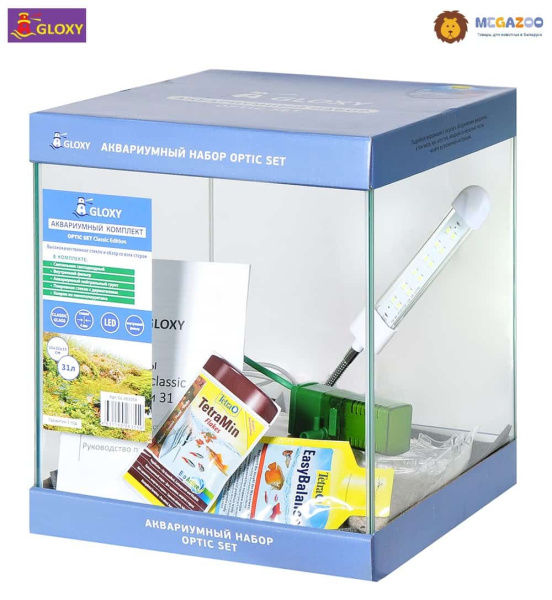 Аквариум с оборудованием GLOXY Optic Set Classic Edition 31 д