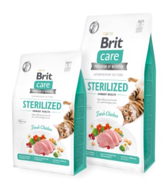 Brit Care Cat GF Sterilized Urinary Health лучший сухой корм для кошек для здоровья почек и мочевыводящих путей