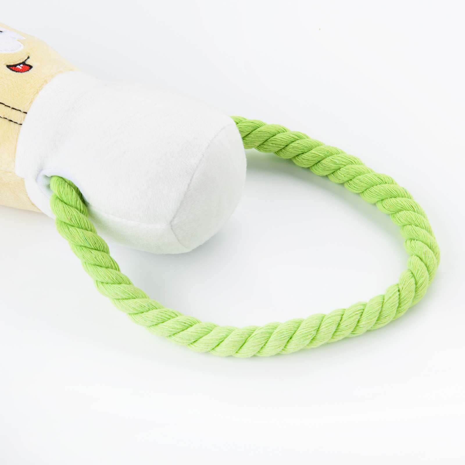 Игрушка Mr.Kranch для собак "Шаурма" плюшевая с канатиком  и пищалкой 21 см