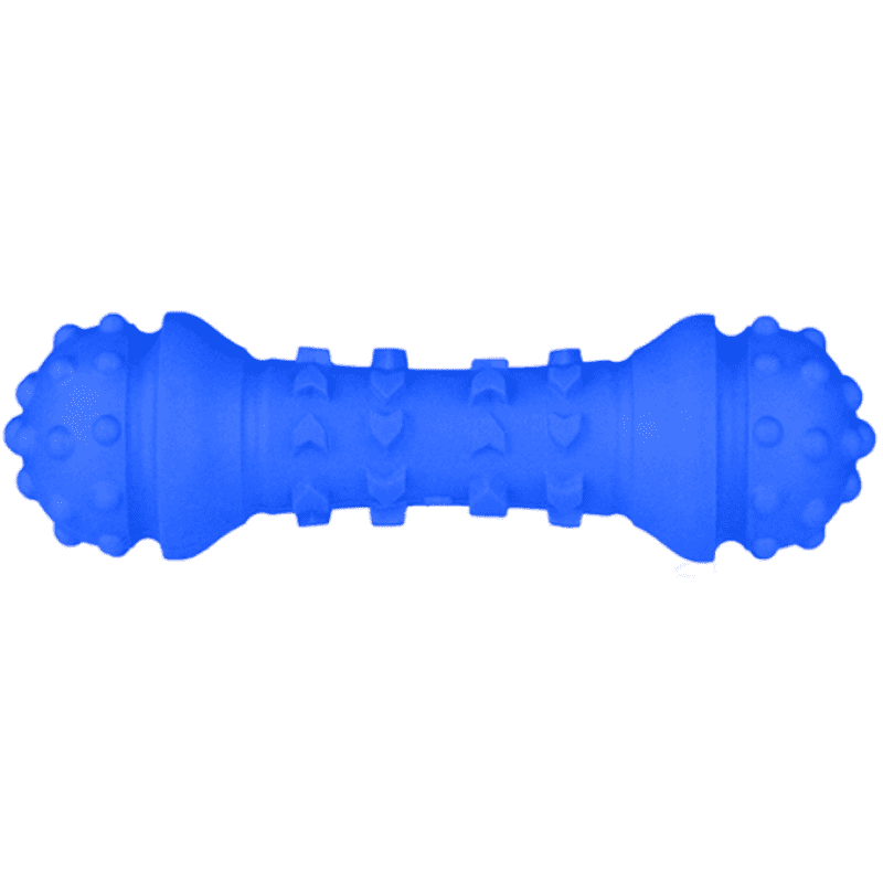 Игрушка Mr.Kranch для собак Гантель дентальная 18 см синяя с ароматом курицы