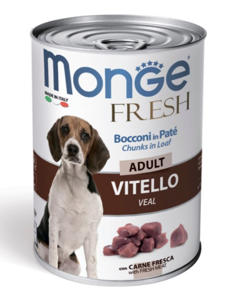 Консервы для собак Monge Fresh Dog Adult Veal (телятина)
