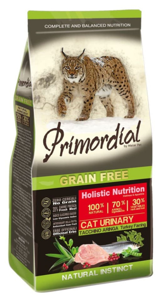 Сухой корм для кошек Primordial Cat Adult Urinary (индейка и сельдь)