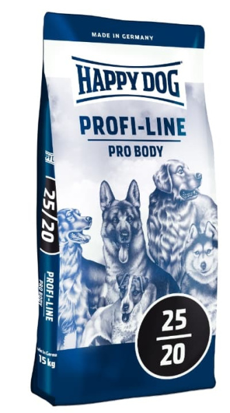Каталог Сухой корм для собак HAPPY DOG Profi-Line Pro Body 25/20 15 кг (02266) для собак