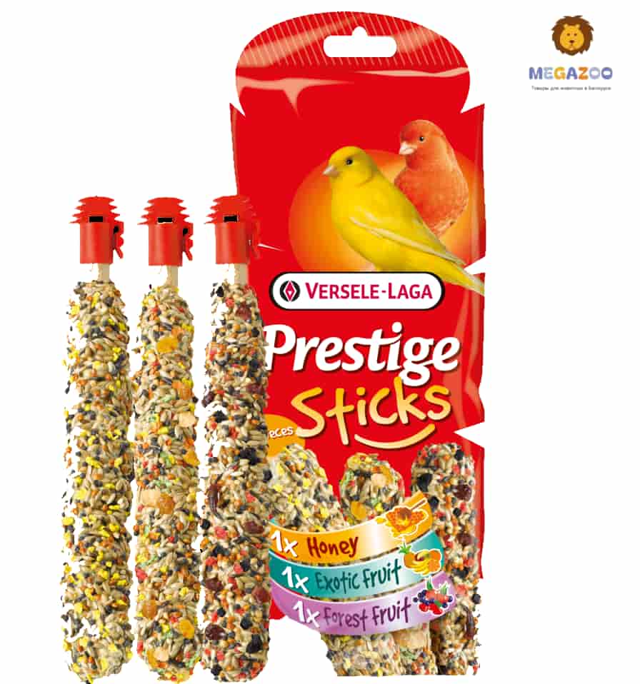Дополнительное питание для волнистых попугаев с семенами и медом Prestige Sticks
