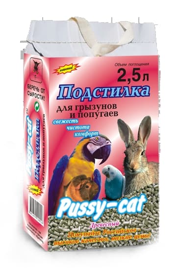 Подстилка Pussi-cat древесная 2.5 л