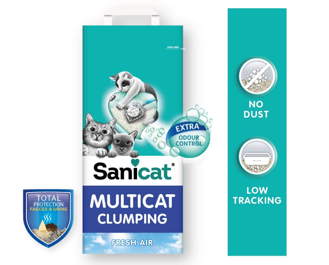 Наполнитель бентонитовый Sanicat Clumping Multicat (без запаха)