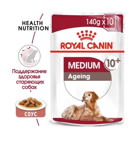 Пресервы для пожилых собак средних пород  Влажный корм для собак Royal Canin Medium Ageing (соус)