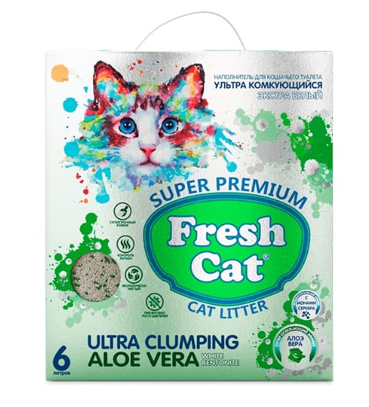 Комкующийся наполнитель Fresh Cat Алоэ вера