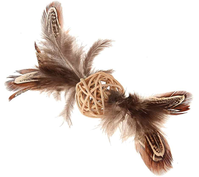 Игрушка для кошек GiGwi "Плетеный мячик" 13 см (75438-1)