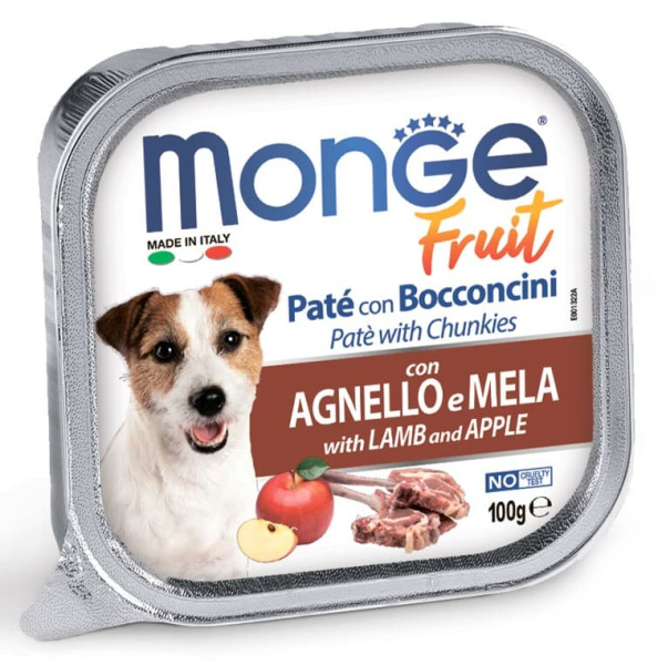 Корм для собак Monge Fruit Dog Adult (ягненок, яблоко)