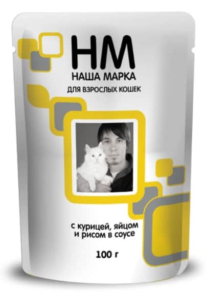 Пища для кота Наша Марка с курицей, яйцом и рисом 