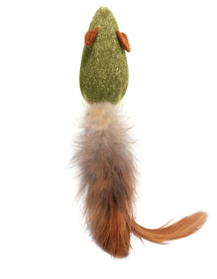Игрушка для кошек из кошачьей мяты "Мышка с перьями" 50/110 мм (22171049)