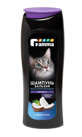 Gamma Шампунь-бальзам восстанавливающий для кошек 400 мл для кошек