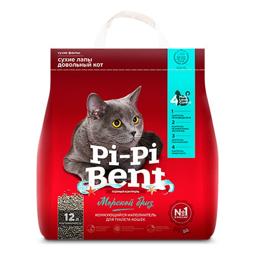 Наполнитель Pi-Pi-Bent Морской бриз 5 кг (12 л) для кота 