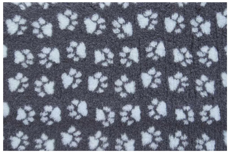 Коврик меховой для собак ProFleece 1х1.6 м, угольный/голубой