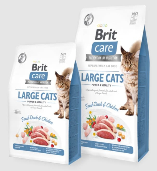 Корм для крупных котов Brit Care Cat GF Large cats Power & Vitality